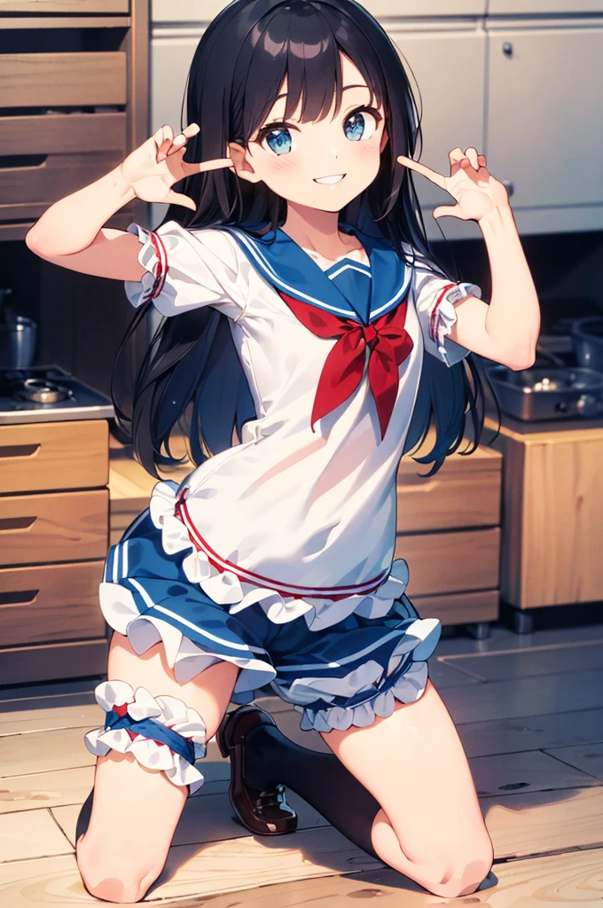 Multiple Girls, (masterpiece:1.8),(Highest quality:1.8),(Very detailed:1.8),(8k:1.8),(Ultra-fine Illustration:1.3),Random Hairstyles,Flat Chest,(Sailor suit,Please lift your skirt),,,(Frills,Bloomers:1.4),(Pose with a smile:1.5),Long skirt,(Full body angle),,