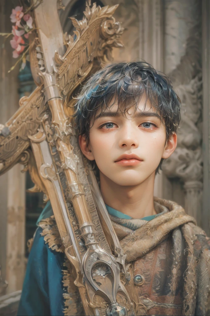 (masterpiece, top quality, best quality, official art, beautiful and aesthetic:1.2), boy, handsome, extreme detailed faces, (fractal art:1.3), colorful, highest detailed, (perfect face), shiny skin, HDR, cantarella, extremely detailed surroundings,