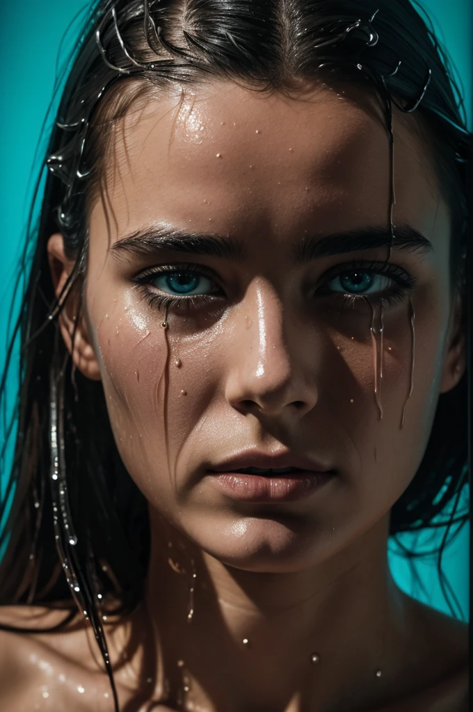 Best quality, masterpiece, ultra high res, (photorealistic:1.4), raw photo, 1girl,
wet hair, wet body, water drop on the skin, directed by shane mcmellen, in the style of neon-lit pop art, photo taken with ektachrome, distorted portraiture, surreal sculpture, gothic dark and moody tones, softbox lighting, instax film
crying