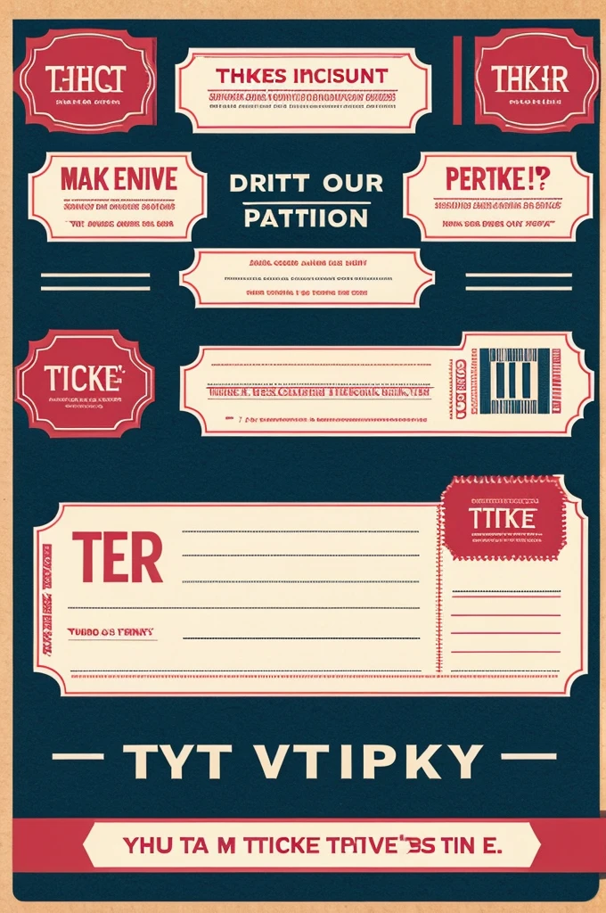 Make me a ticket style invitation