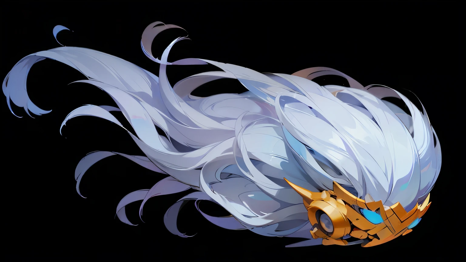 Long white hair、Full details,Fine hair,elegant,Swing with the wind,man