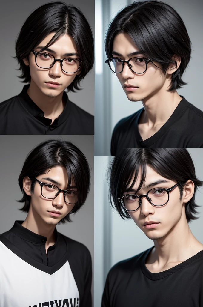 Kazuya is a thin and tall teenager, with straight black hair that falls over his forehead. He usually wears round glasses and has light brown eyes that sparkle with curiosity and creativity..