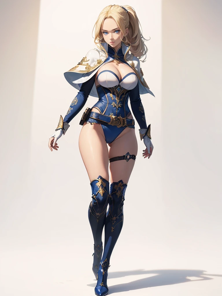 ((1girl, solo)), jean (genshin impact), full body, standing, beautiful body, (perfect anatomy, perfect body, perfect hands, perfect legs), nice hands, natural proportions, y body, (large bre3) BREAK 

((extremely detailed face)), blue eyes, (beautiful detailed eyes:1.6), (realistic pupils, realistic iris:1), expressive eyes, ((looking at viewer)), (clear eyes:1.3), (hyperrealistic:1.2), (detailed skin texture:1.2), smooth skin, (blonde hair:1.5), long hair, ponytail, (detailed lips:1.2), (attractive lips:1.1), (glossy lips:1.1), (smile), perfect face, perfect eyes BREAK

strapless shirt, ((white shirt)), cleavage, apelet)), detached sleeves, (gloves), white pants, (skin tight:1.5), belt, (blue tailcoat), knee-high boots, high heels, thigh gap BREAK

(masterpiece:1.5), anime-style, top quality, best quality, (beautiful and aesthetic:1.2), (ultra detail:1.5), Ultra-detailed depiction, Ultra-precise depiction, extremely detailed 8k illustration, high resolution, (highly detailed shading:1.2), (realistic lighting:1.4), perfect lighting, vibrant colors, dynamic tones, striking hues, 8k, absurd resolution, perfect shadows, hdr, UHD, ambient lighting, realistic, ultra-realistic, photo realistic, highly detailed, rich detail, luminous colors, fine texture, intricate design, professional illustration, (soft light:1.2), (illustration:0.7)