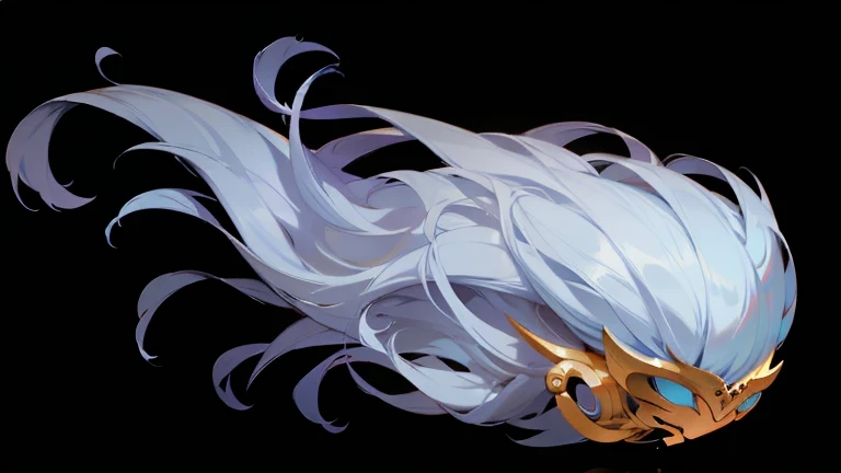 Long white hair、Full details,Fine hair,elegant,Swing with the wind,man