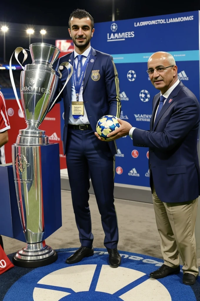 Draw Lamine Yamal raising a champions league