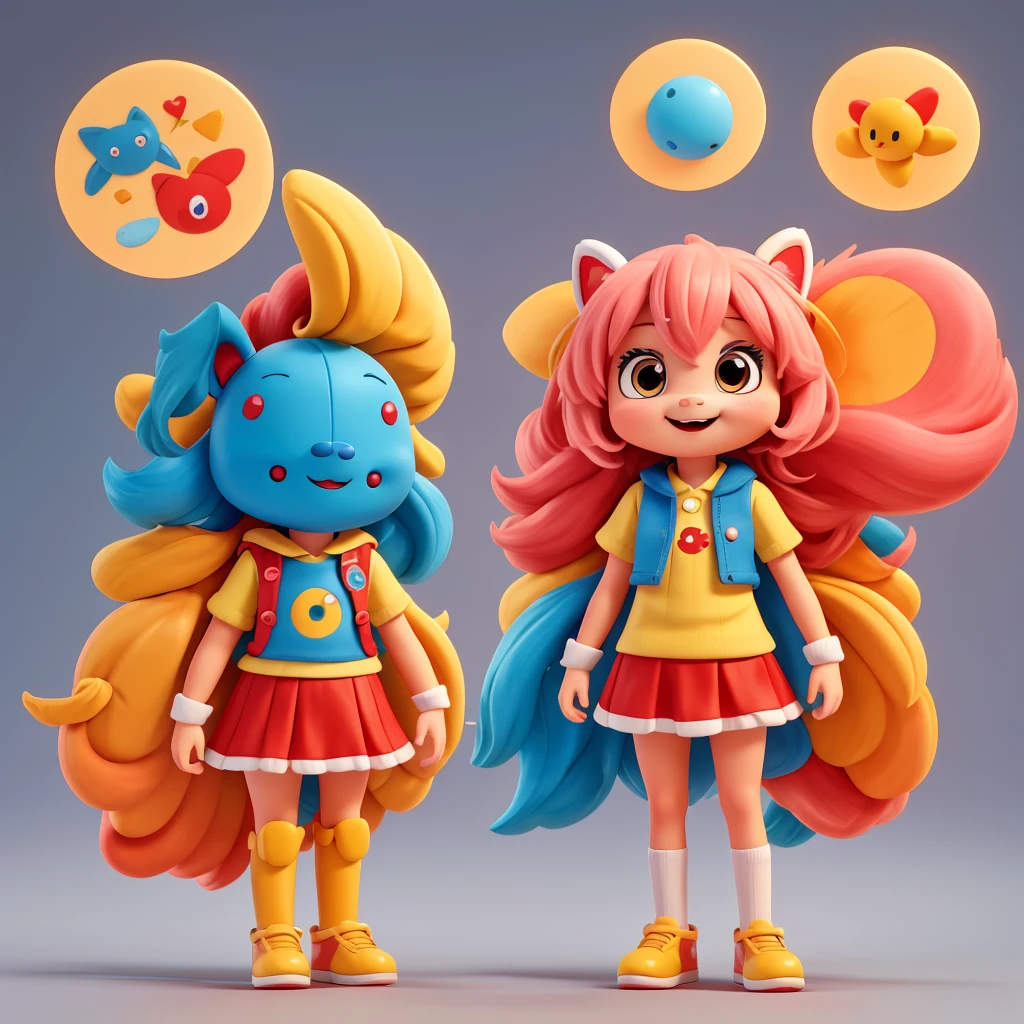 "A cute mascot character inspired by toys, like with a friendly and playful design."