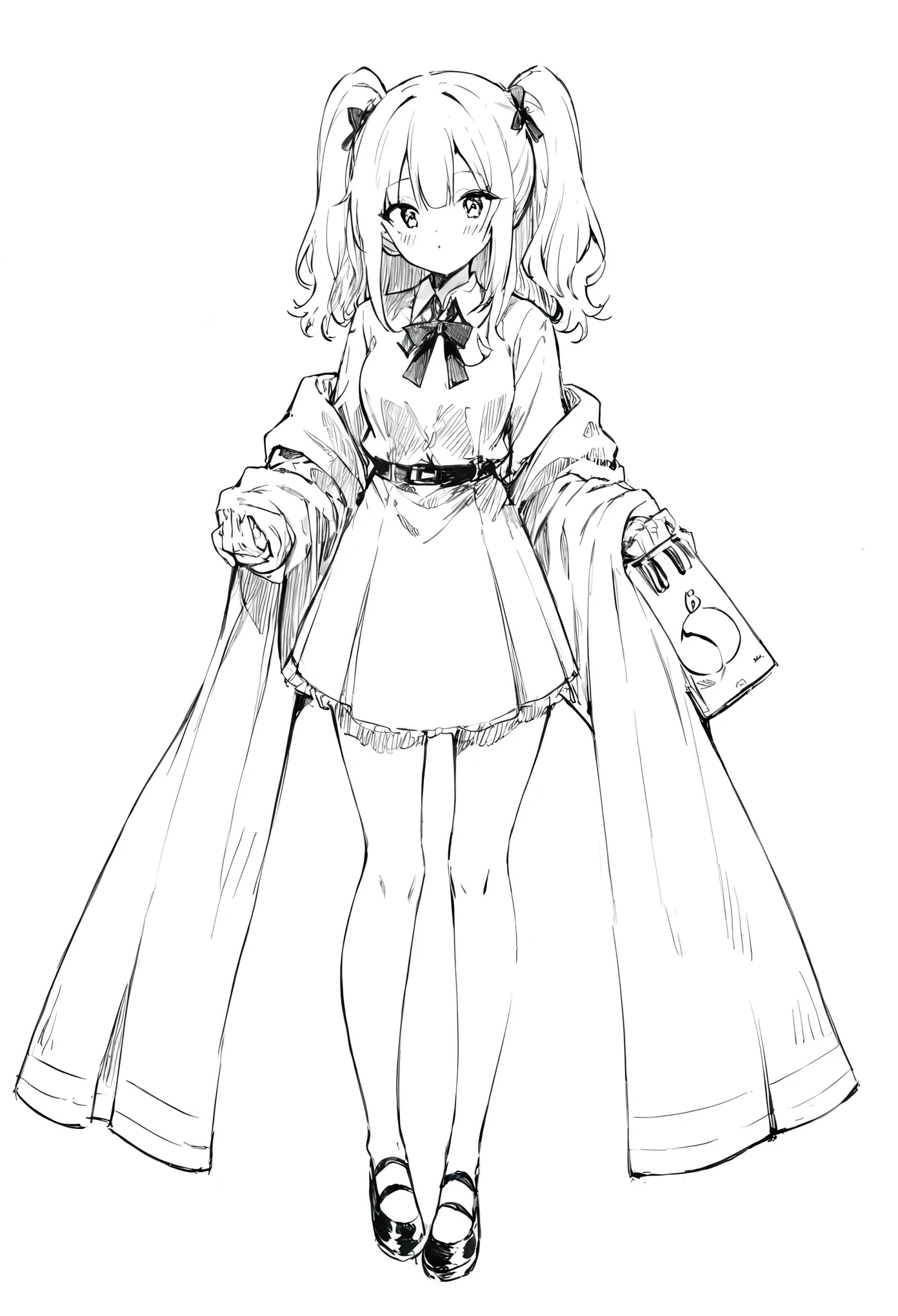 score_9, score_8_up, score_7_up, score_6_up, sketch, sp1t, monochrome, Hyper detailed hatching, full body image, monochrome,best quality, high resolution, clean background, high contrast, 1 girl, monochrome, hyper detailed hatching shading,