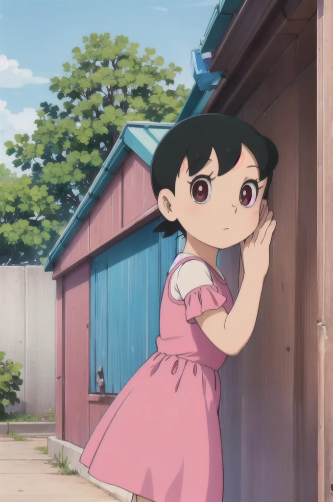 drsizukachan1,,1girl,solo,pink dress,looking_at_viewer,