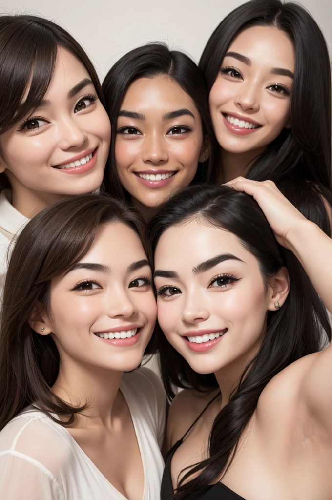Image of people smiling and showing off their well-groomed eyebrows, suggesting satisfaction and positive results