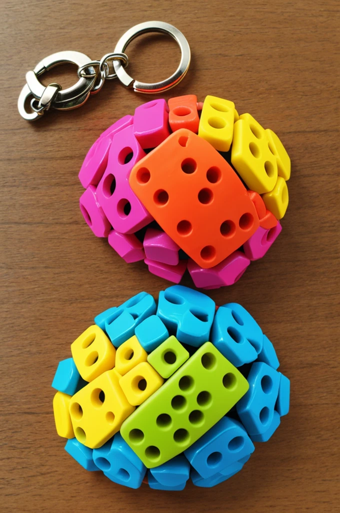 hamma beads brain keychain
