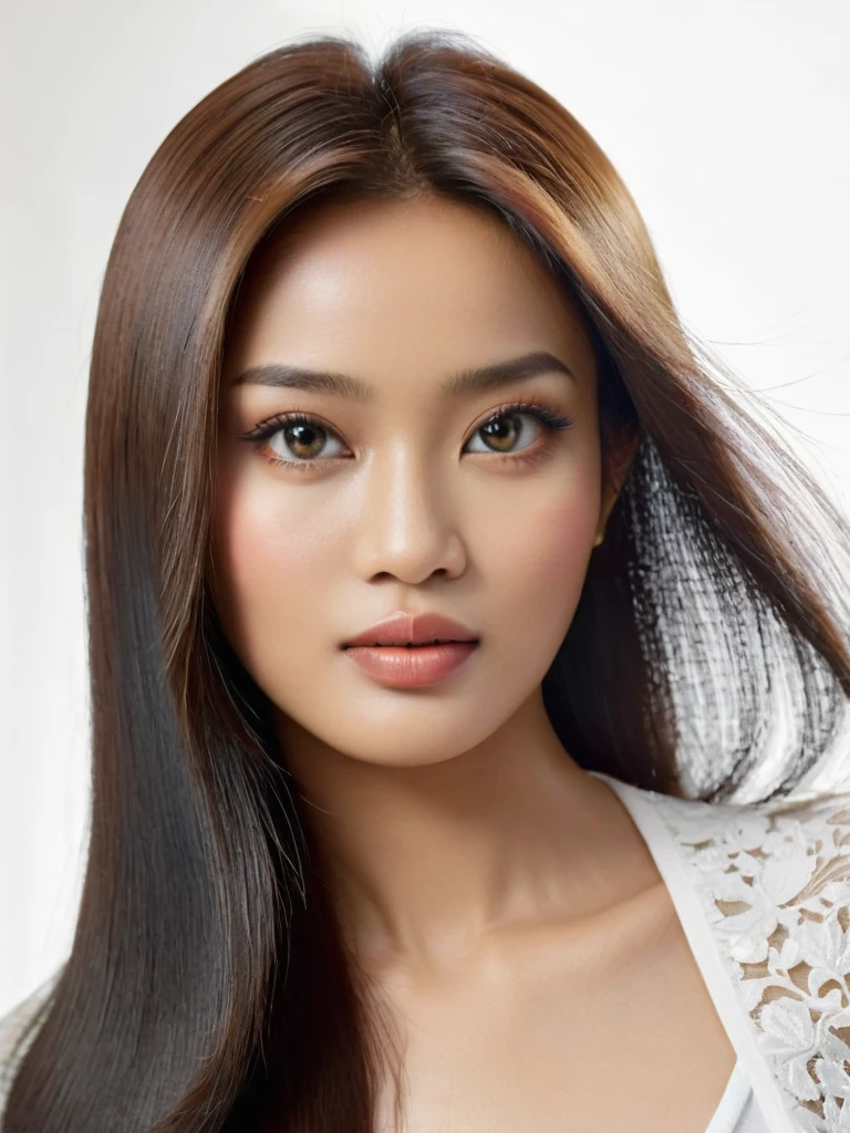  masterpiece, realistic, highly detailed, beautiful, a young indonesian woman with sleek straight hair