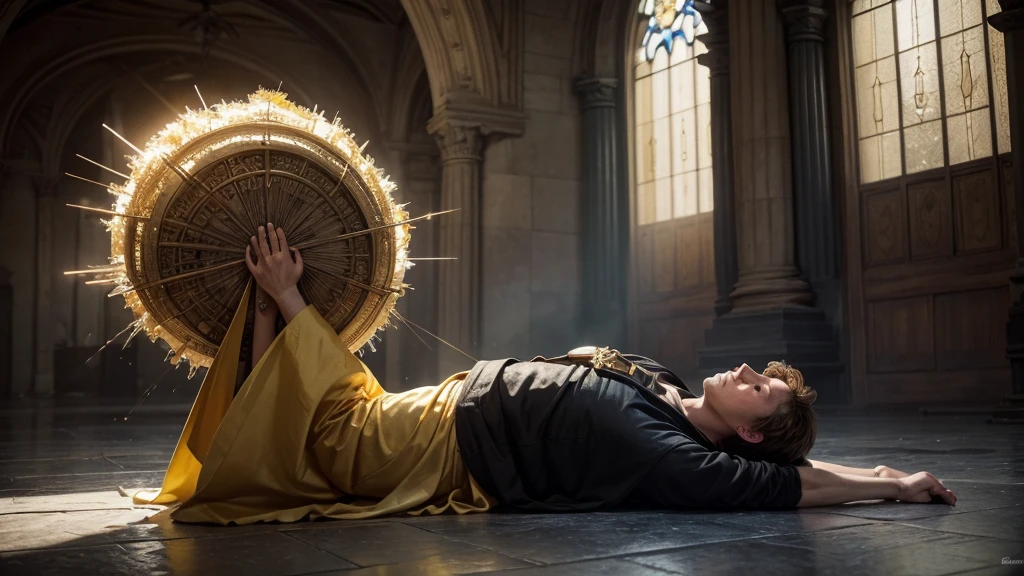 Central Image:
Paul in two moments: Stalker: Severe expression, dark clothes, frown, holding stones/swords (symbolizing persecution).
Apostle: Serene face, white/clear robes, hands in prayer position, divine light around (symbolizing faith). Close up in Paul: Tears in the eyes, representing repentance and conversion. Stylized illustration: conveying the timelessness of history. Additional Elements: Rays of light (divine revelation). Scenes: Paul falling off his horse on the road to Damascus (conversion).
Color Combinations: Vibrant colors: Yellow, orange and blue to catch the eye and convey Paul's epic journey.