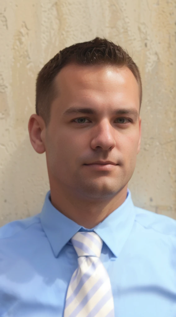 arafed man in a blue shirt and tie standing in front of a wall, michael kutsche, brent hollowell, greg rutkowki, headshot photo, adam narozanski, greg rutkowsi, greg rutkowsk, tomasz strzalkowski, greg kutkowski, greg rutknowski, greg rutkovski, greg rutkovsky