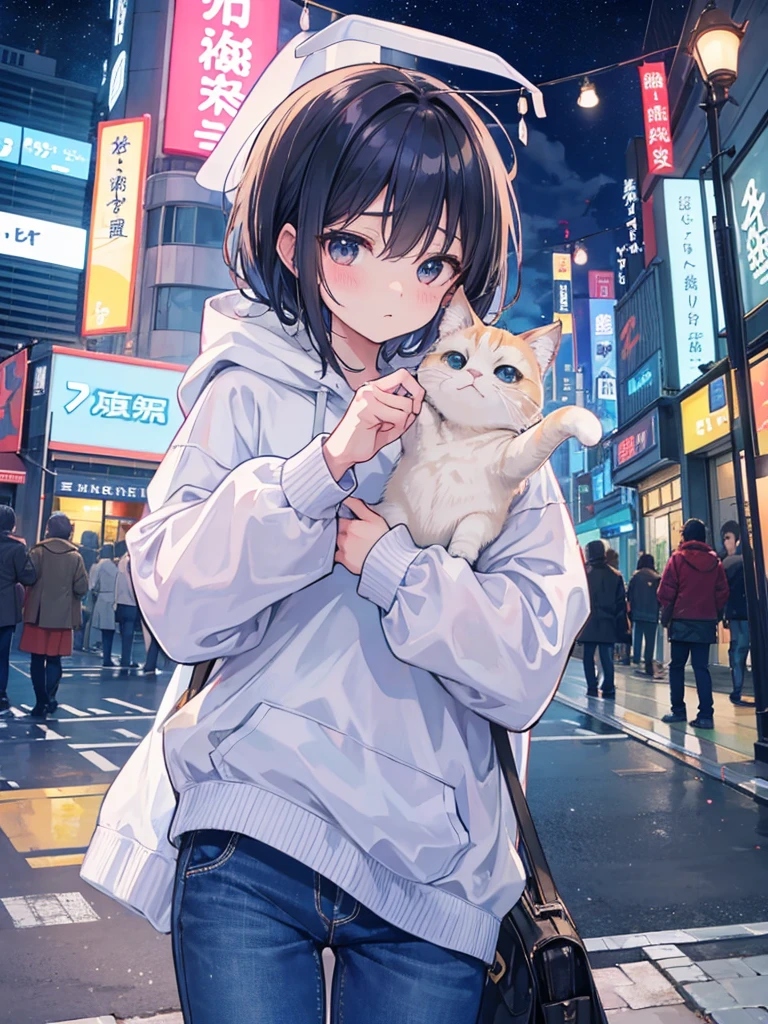 The following、A generative prompt for SeaArt。
---
### title: The rescued kitten
#### Location: A corner of the city、Night characters: Rescued 1--old ken、human(Rescuer)
#### Description 1. The little kitten has white fluffy fur.、Looking around fearfully with his big eyes。
2. A small kitten is wrapped in a soft towel、I'm trying to stay warm。
3. Rescuerは優しい表情で小さな子猫を見つめ、I hold it tightly in my arms。
4. In the background, street lights are dimly lit.、A quiet night street spreads out before you。
5. Rescuerの服装はカジュアルで、Wearing jeans and a hoodie、Warm colors are preferred。
#### Ambience - Warm、優しい
- 安心感のあるシーン
- Rescuerと小さな子猫の絆が感じられる
---
このプロンプトを使用して、Create beautiful illustrations with SeaArt。