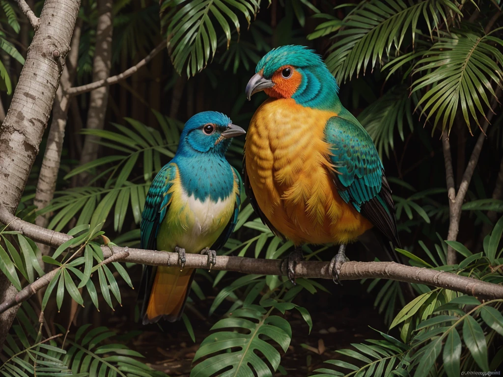 painting of a birds of Paradise cendrawasih sitting on a branch with forest nature background, a detailed painting by Yang J, shutterstock, arabesque, painting of a birds of Paradise, detailed painting 4 k, full of colors and rich detail, beautiful art uhd 4 k, beautiful painting of a tall, colorful bird with a long, artistic 4 k, detailed 4 k oil painting, beautiful detail and color
