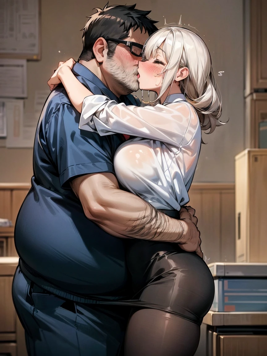 (nsfw:1.2),((One girl, 1 Elderly)), ((Skirt flip:1.4)), ((Old man grabs woman&#39;s skirt)), The old man laughs evilly, Huge breasts:1.7, Anime cel painting style, highest quality, High resolution, Huge breasts:1.8, good, High leg panties,blue eyes, Purple Hair, bangs, Side Ponytail, hair ornaments, Embarrassing, fear, blush, View Viewer, whole body, Cowboy Shot:1.6, Crowded train、(((Completely naked:1.8)))