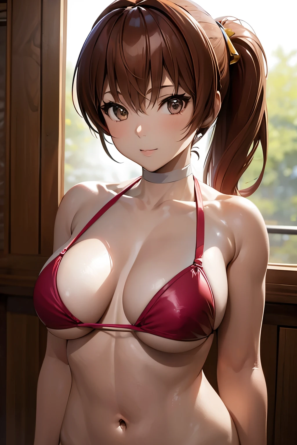    Super detailed masterpiece  ,1 girl solo , Kasumi , Medium chest  , bikini ,  , , View your viewers ,
