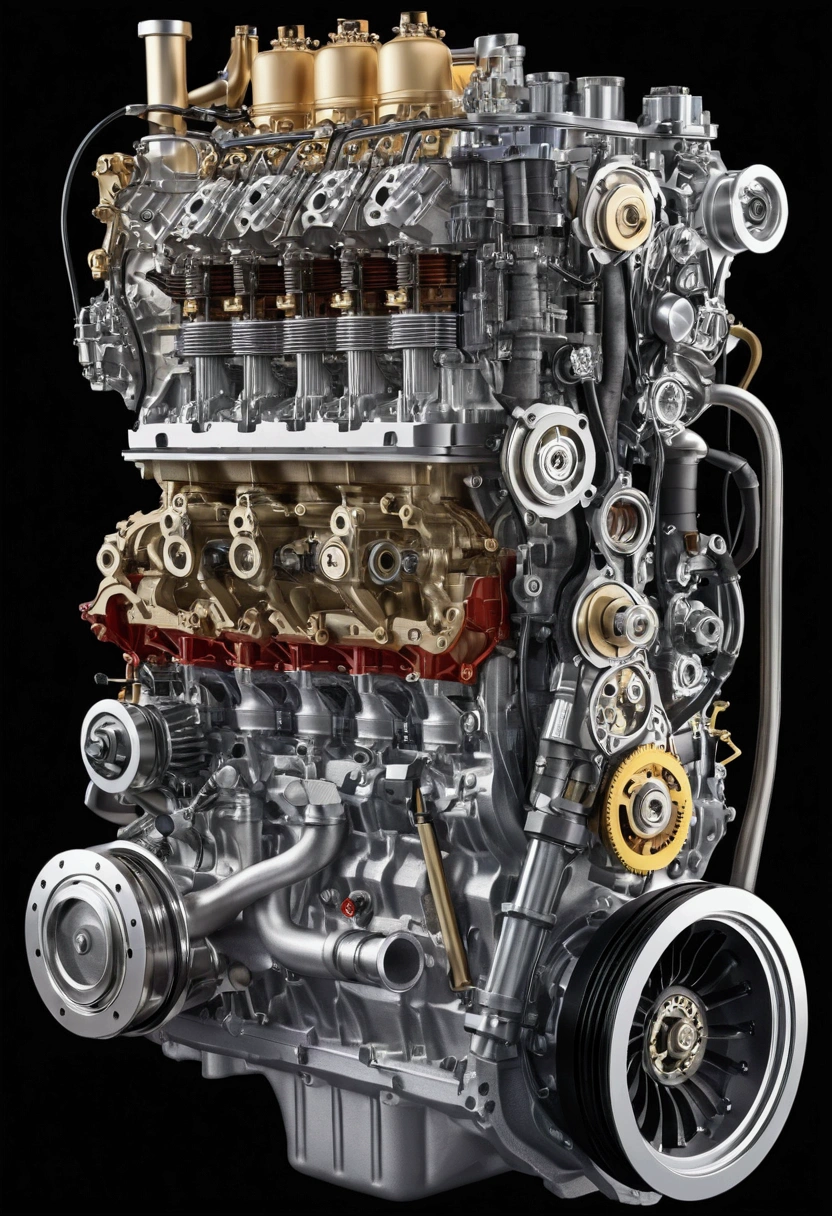Sectional view of an internal combustion engine.