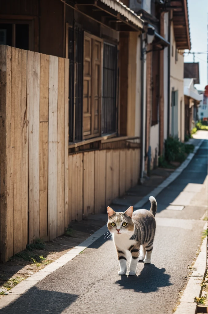 Cat going to work