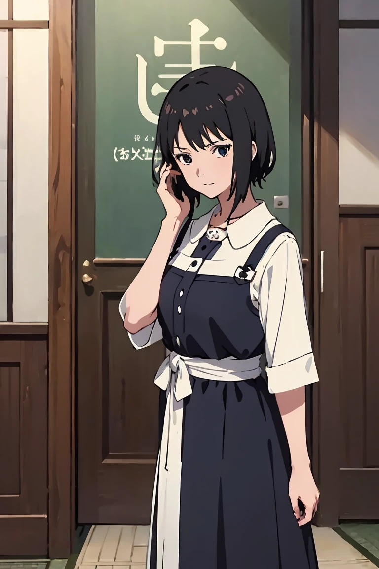 anime girl in blue dress standing in front of a window, kyoto animation still, female protagonist 👀 :8, kyoto animation key visual, official anime still, official studio anime still, makoto shinka, rin, anime visual of a young woman, marin kitagawa fanart, anime visual of a cute girl, key visual, makoto shinkai. digital render, official art