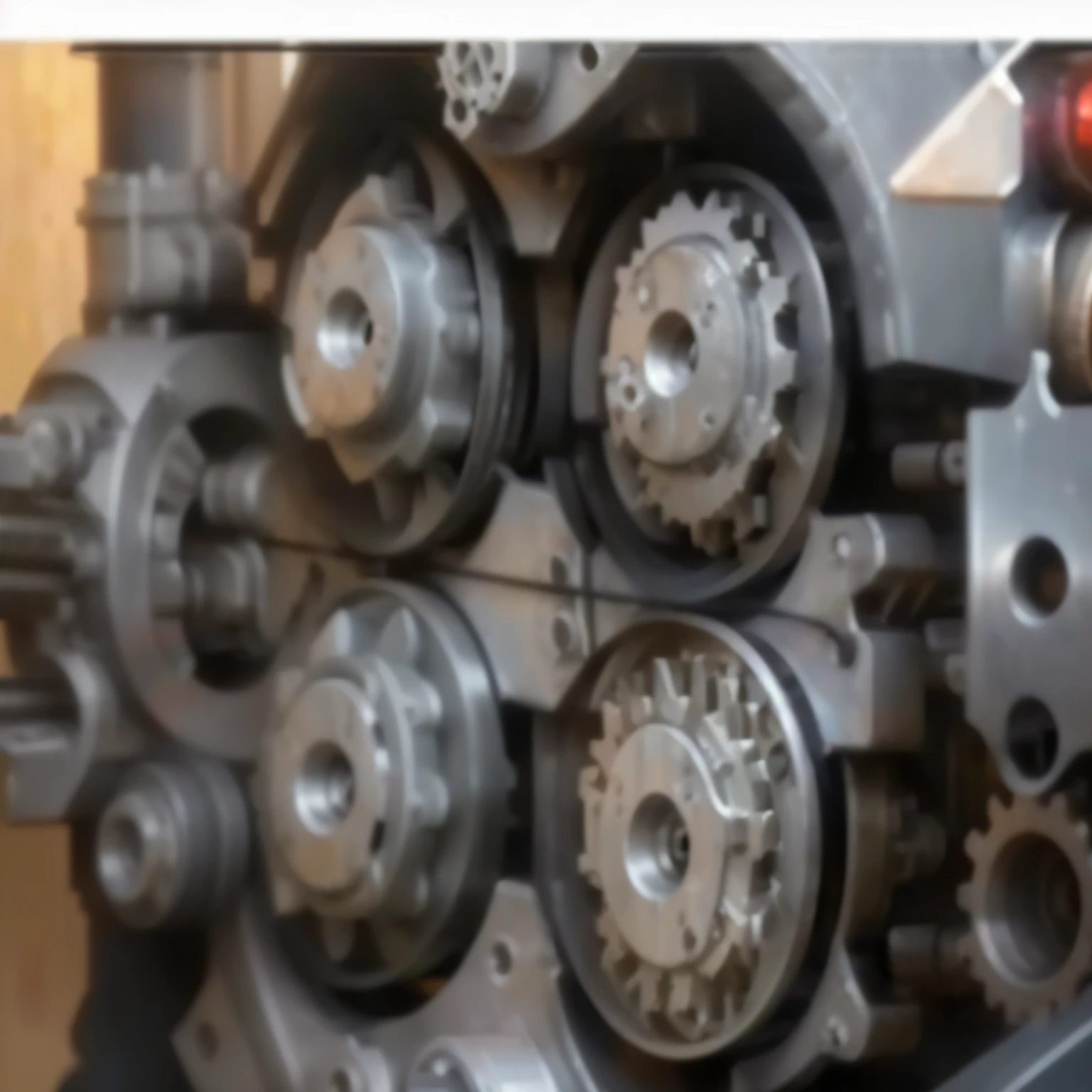 there are four different types of wheels on a machine, exposed inner gears, leaking pistons, high detail photo, highly mechanical, heavy detail, pistons and bolts, machineparts, steel plating, exposed wires and gears, mechanical detail, cogs, high quality mechanical, correct details, ((gears)), mechanical - parts, gears, mechanical accents!, mechanical parts, blurred detail