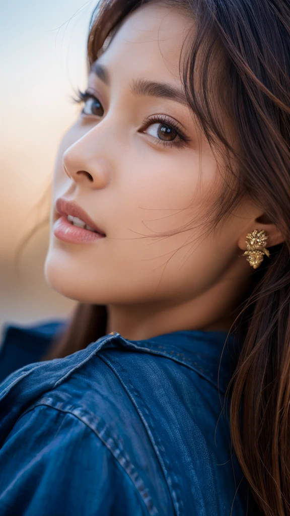 high quality close up portrait of a beautiful woman, niples