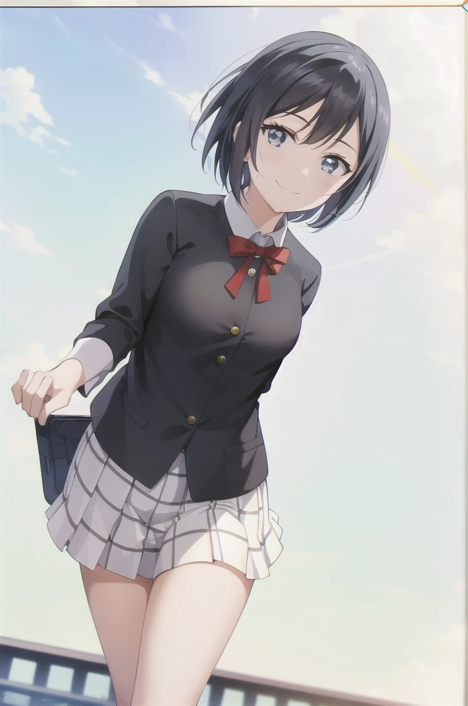 (Highest quality, masterpiece:1.2), One Girl, alone, anime, anime screencap, Ray Tracing, Global Illumination, ultra hi resolution picture, Bright colors, Cinematic Light, Lens flare, Light on the face, Glowing Eyes, Written boundary depth, Happy, Detailed Background, cute, straight, smile, View your audience, Outdoor, null, cloud,
Yuki Setuna, Cowboy Shot,short hair,Sweat from gas,Sweaty,Taki sweat