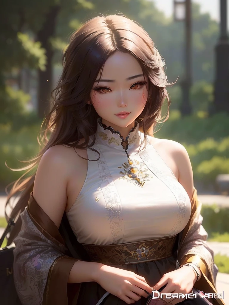 a close up of a woman in a dress holding a purse, beautiful alluring anime woman, beautiful maiden, beautiful asian girl, artwork in the style of guweiz, ig model | artgerm, asian girl, attractive anime girl, beautiful anime girl, beautiful anime woman, wlop and sakimichan, beautiful detailed body and face