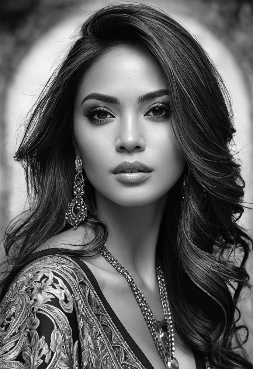 beatiful woman,style of Jay Anacleto