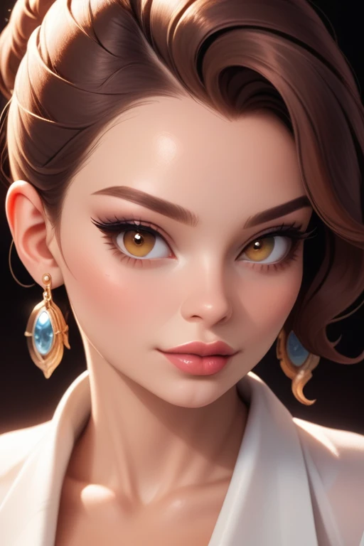 Tall hispanic woman with expressive hazel eyes and long wavy dark brown hair; warm light-olive skin; hourglass build; (soft face with full lips); ample bosom; best quality; trending on artstation; dark room with complex volumetric lighting; strong shadows; artistic lighting; dynamic; energetic vibe; realistic skin; specular highlights; micro-textures; highly detailed hair;  at a plaza cafeteria; high tech; dystopia; consumerist