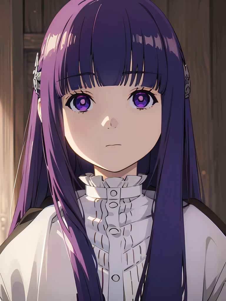(safe:1.10), best quality, masterpiece, highres, solo, (fern_sousounofrieren:1.10), portrait, looking at viewer, anime_style, 14,(masterpiece:1.0),(best_quality:1.0), ultra high res,4K,ultra-detailed, photography, 8K, HDR, highres,