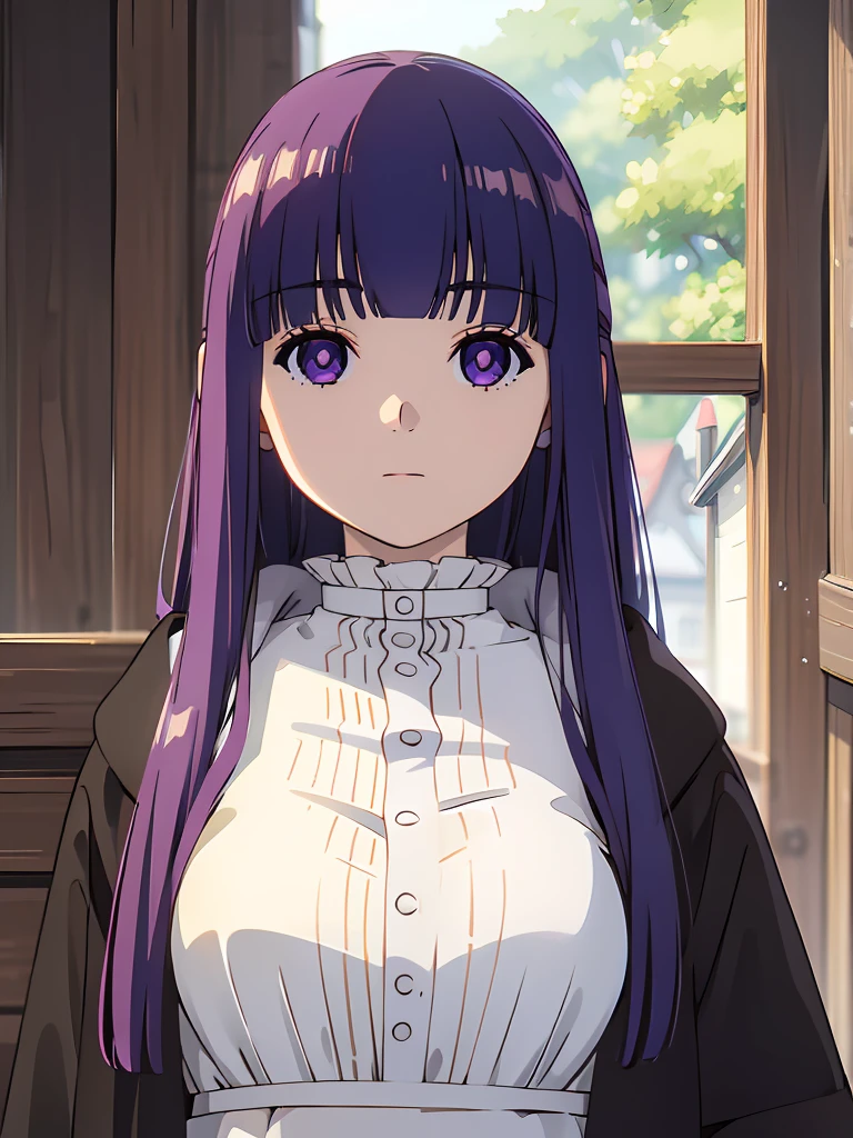 (safe:1.10), best quality, masterpiece, highres, solo, (fern_sousounofrieren:1.10), portrait, looking at viewer, anime_style, 14,(masterpiece:1.0),(best_quality:1.0), ultra high res,4K,ultra-detailed, photography, 8K, HDR, highres,