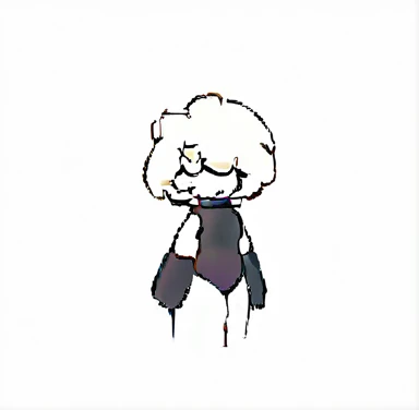 A drawing of a girl, nude, pussy, , tits, smol, full body sprite, standing, fragile looking figure, simple lineart, cute character, very flat shading, soft outline, cute, purple eyes, brown messy hair, skinny