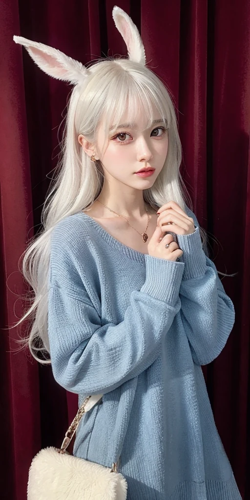 White Hair Girl, ,Rabbit, Half Dragon