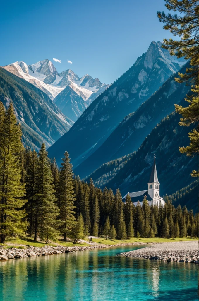 Church，Beautiful mountains and clear waters