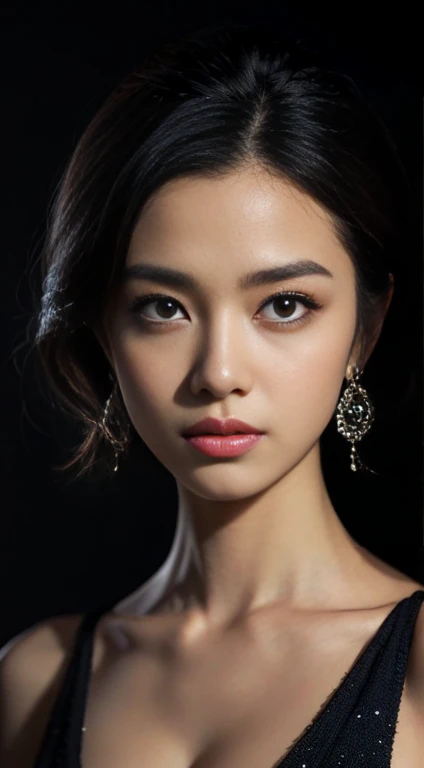 A stable spread signal for a given topic would be as follows.:
"(best quality,4K,8ก,High resolution,Masterpiece:1.2), Very detailed, (realistic,realistic,Realistic photos:1.37), (..CGI:1.1), velvet, Good size chest with cleavage., sculpture, Red Hat, exposed midriff, star crown, Roll armband, lips, avoid staring, close up, Turn your head., with black background"