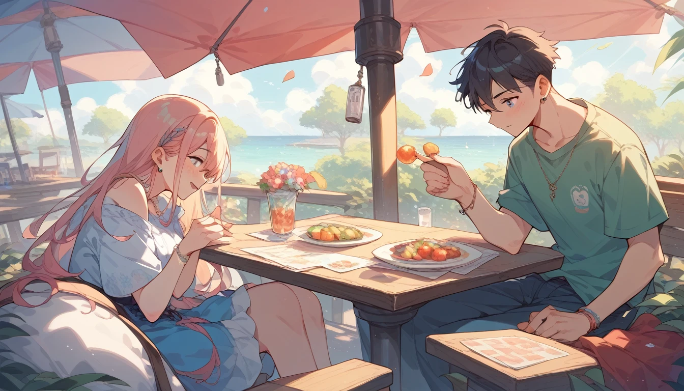 Fraction_9, Fraction_8_Direction_7_up, masterpiece, absurd,Men and girls, Romantic atmosphere, Pastel