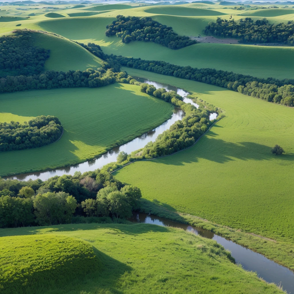 Earth,grassland,river,spring,Earth上有一些可爱的英式建筑,3D Rendering,Cute cartoon style background,Minimalist style,Accessible Platform,C4D modeling,OC Renderer,HD quality 4K。