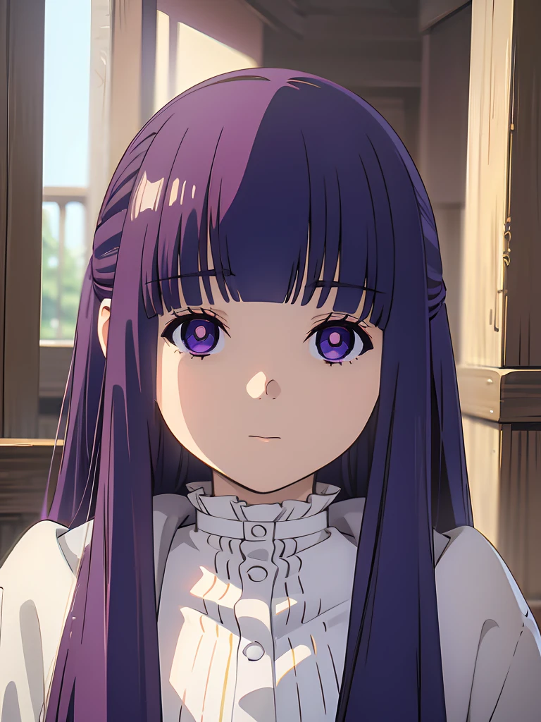 (safe:1.10), best quality, masterpiece, highres, solo, (fern_sousounofrieren:1.10), portrait, looking at viewer, anime_style, 14,(masterpiece:1.0),(best_quality:1.0), ultra high res,4K,ultra-detailed, photography, 8K, HDR, highres,