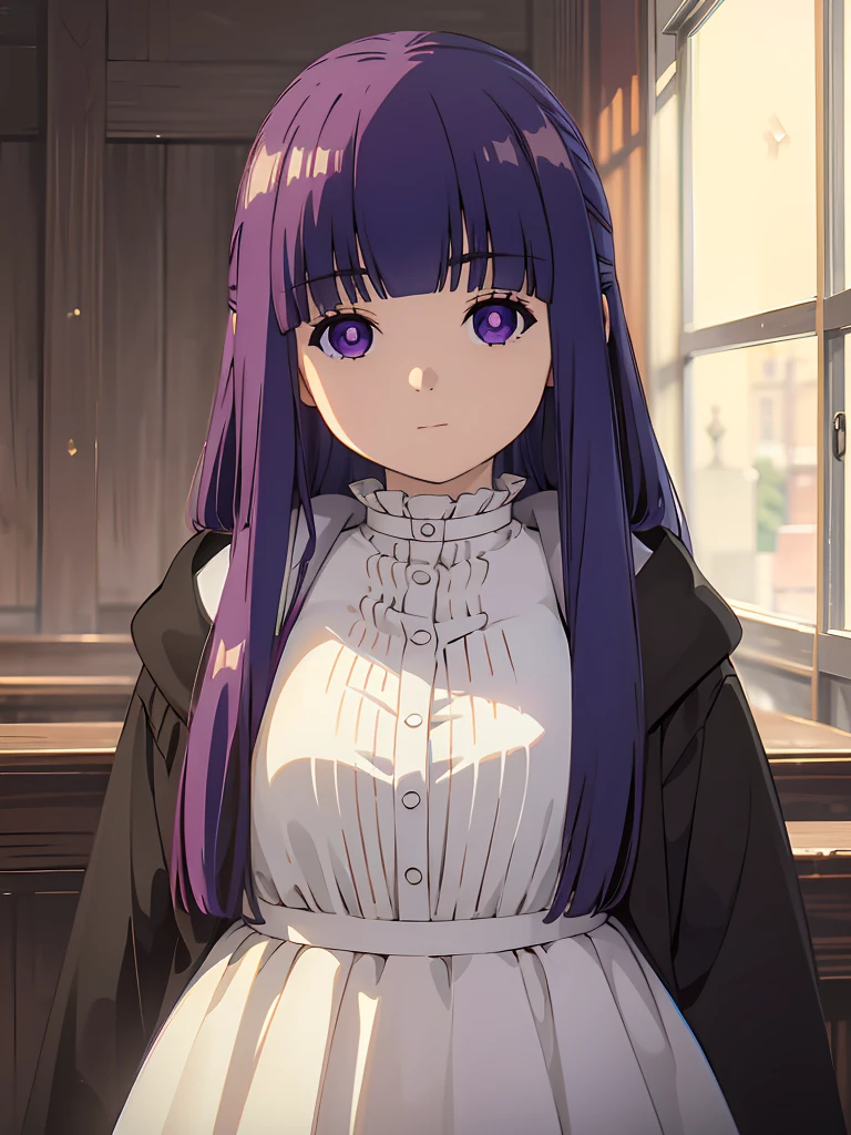 (safe:1.10), best quality, masterpiece, highres, solo, (fern_sousounofrieren:1.10), portrait, looking at viewer, anime_style, 14,(masterpiece:1.0),(best_quality:1.0), ultra high res,4K,ultra-detailed, photography, 8K, HDR, highres,