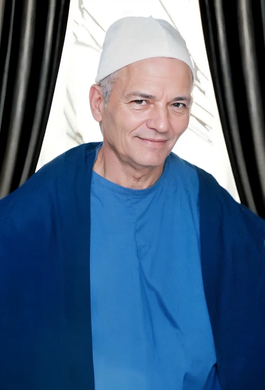 Repairing and restoring scratches and making the picture realistic. I increased the clarity without changing the features. Picture of a 50-year-old man.