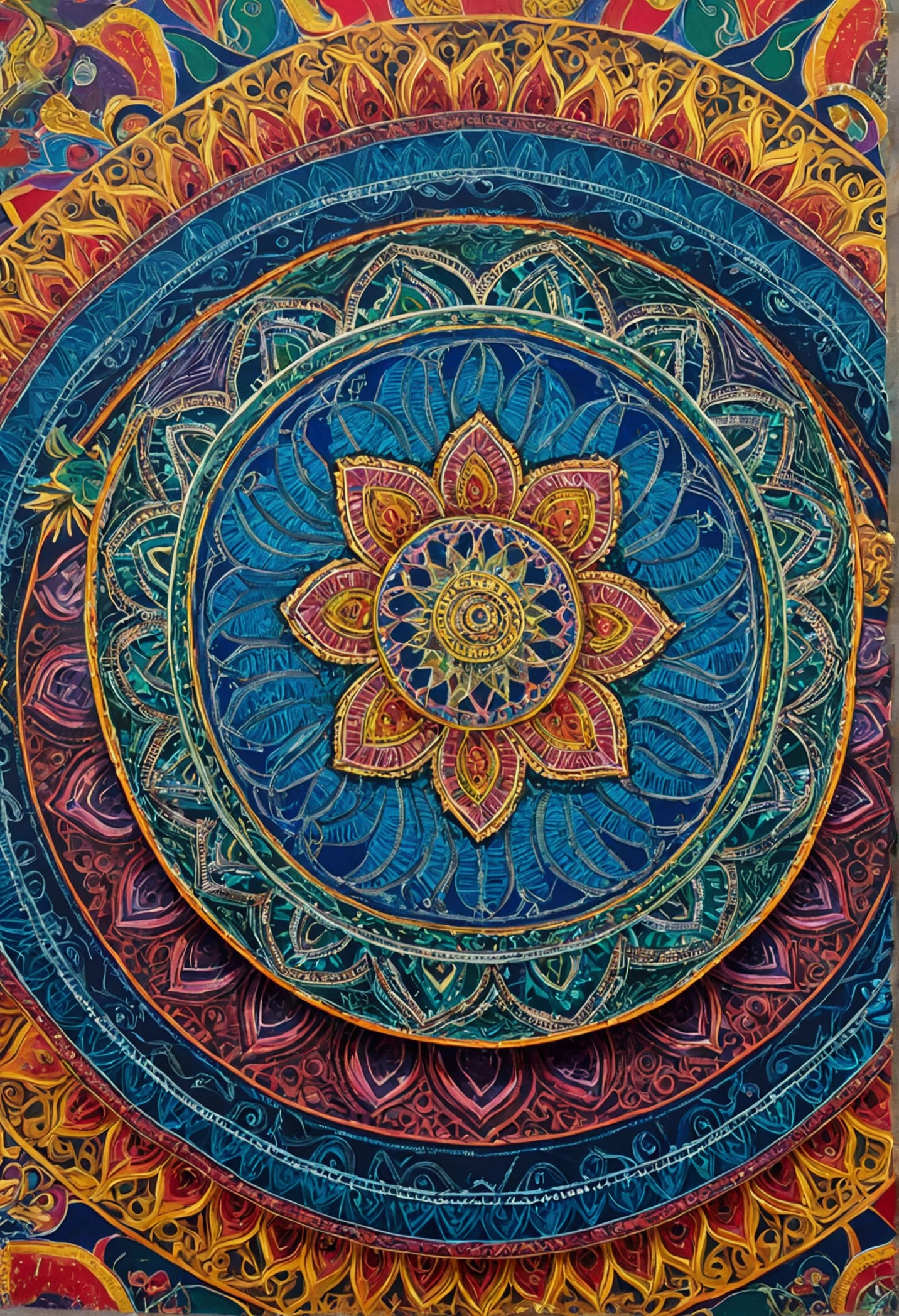 Images de paysages, art magnifique et spectaculaire, Île mystérieuse, mystique, spirituel, occulte, orphique, Au premier plan se trouve l&#39;ombre d&#39;un petit bateau se dirigeant vers l&#39;île, mandalas coloré, Bouddhisme ésotérique, perspective, fond d&#39;écran, Détails élevés, Réaliste, 8k