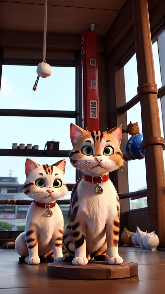 Milk is、I was watching the practice intently from the window of the local boxing gym.。but、The surrounding cats laughed at Milk's dream.、「Not for a little cat like you」said。