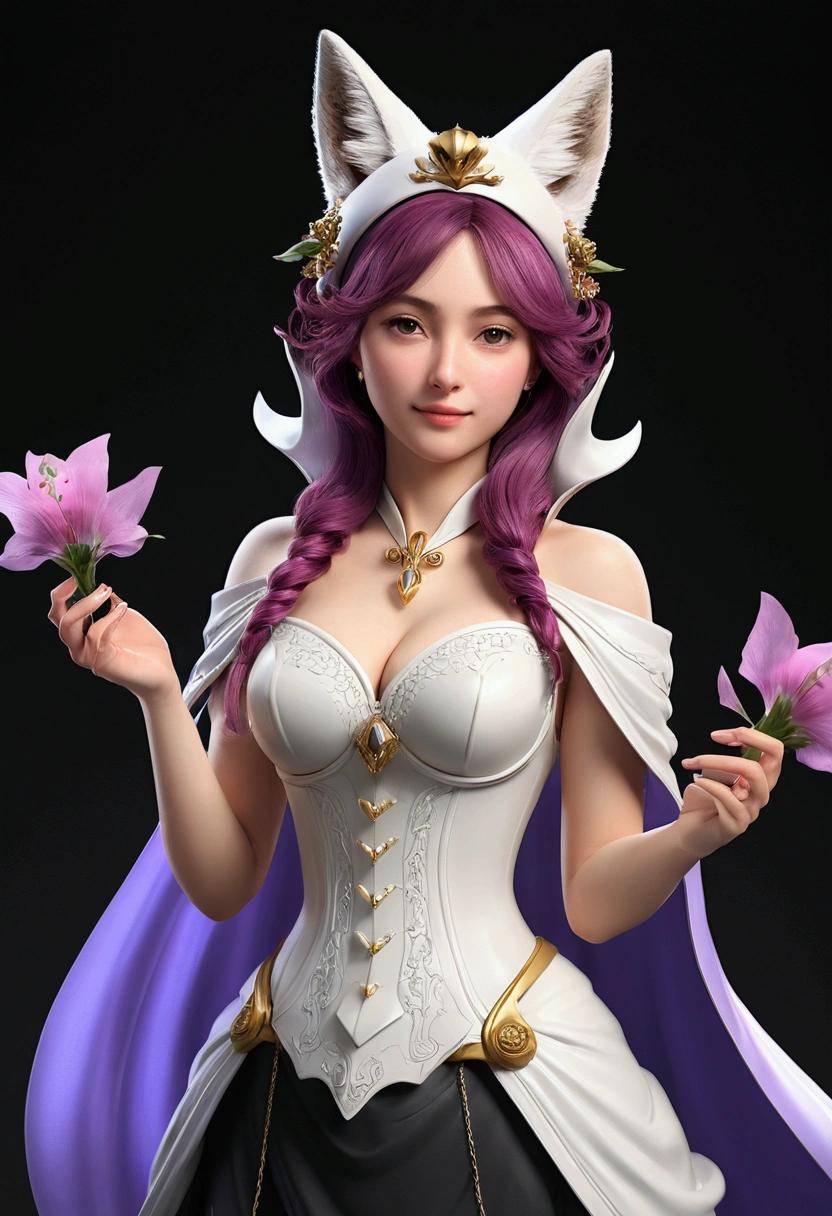 3dmm style,(masterpiece, best_quality, ultra-detailed:1.3), epic, illustration, welcoming, Foxglove