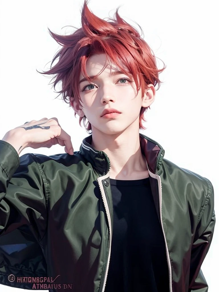 boy with red hair and a dark green jacket