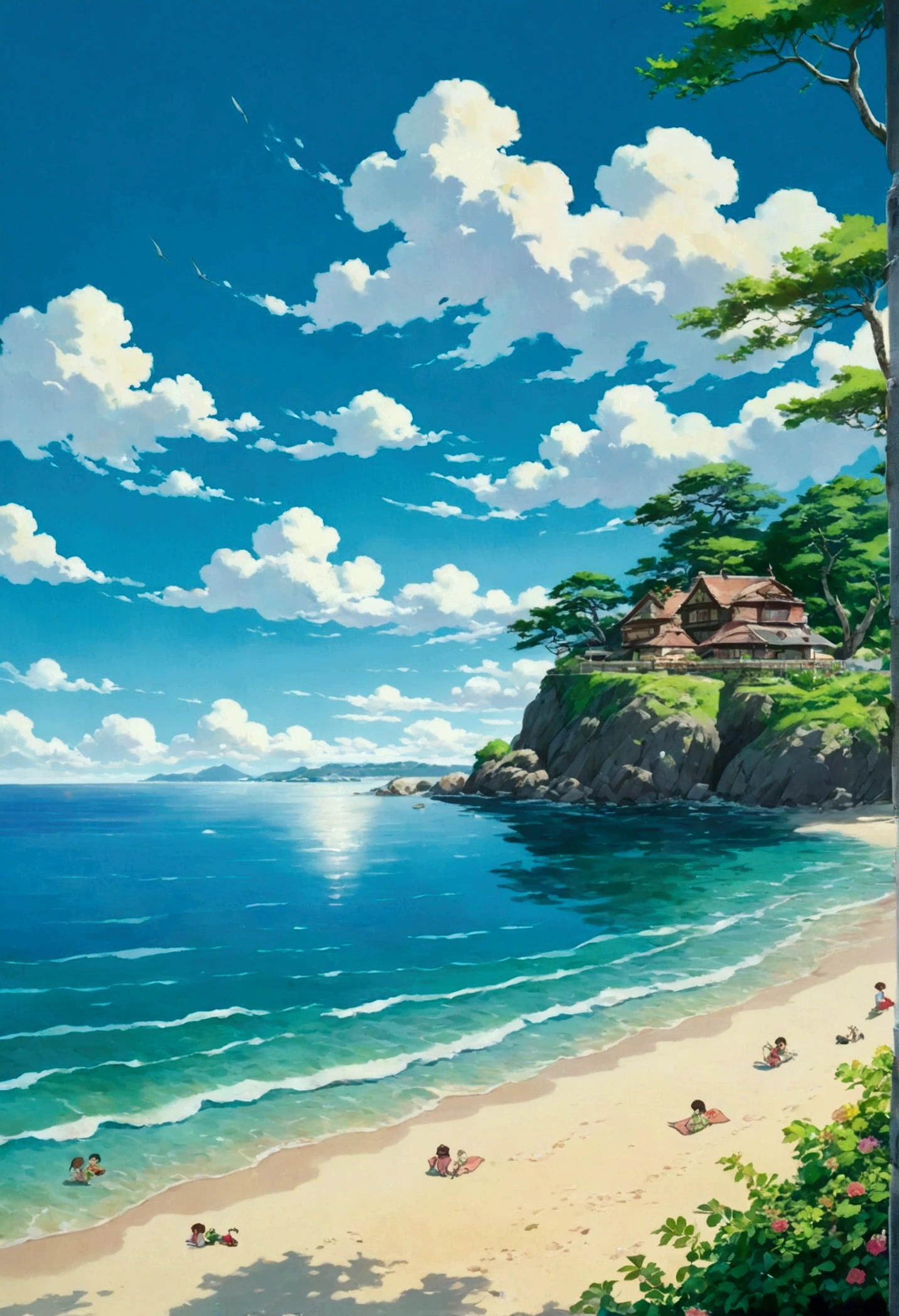 Ghibli　summer 　Beach　View from　Ocean
