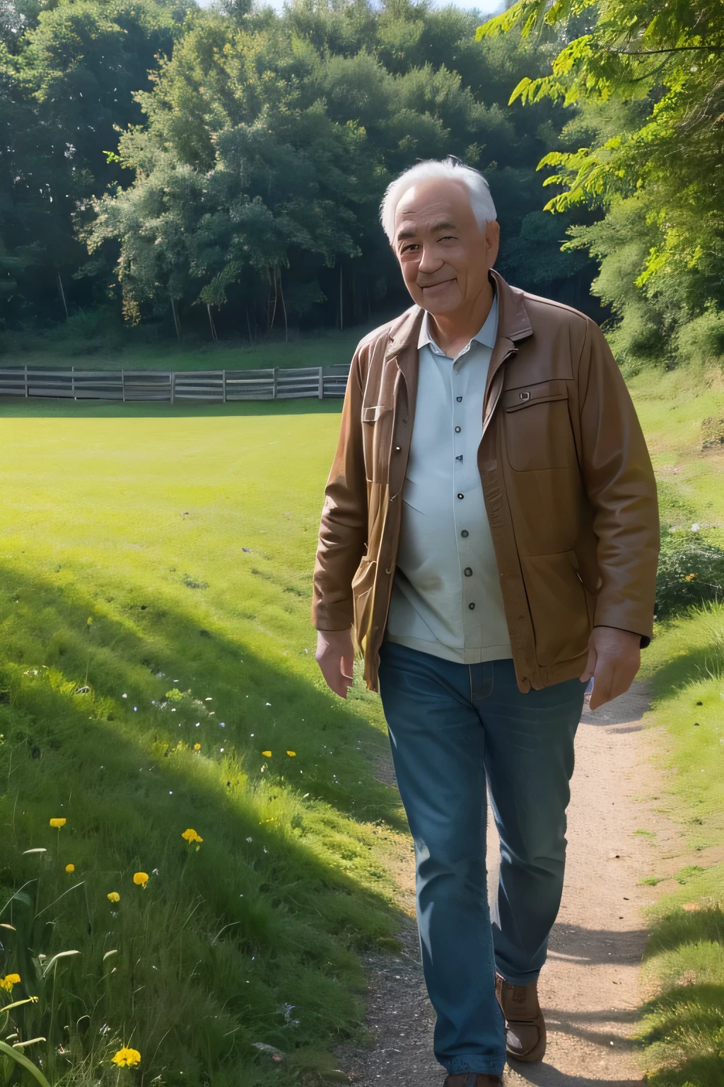 Father living in the countryside