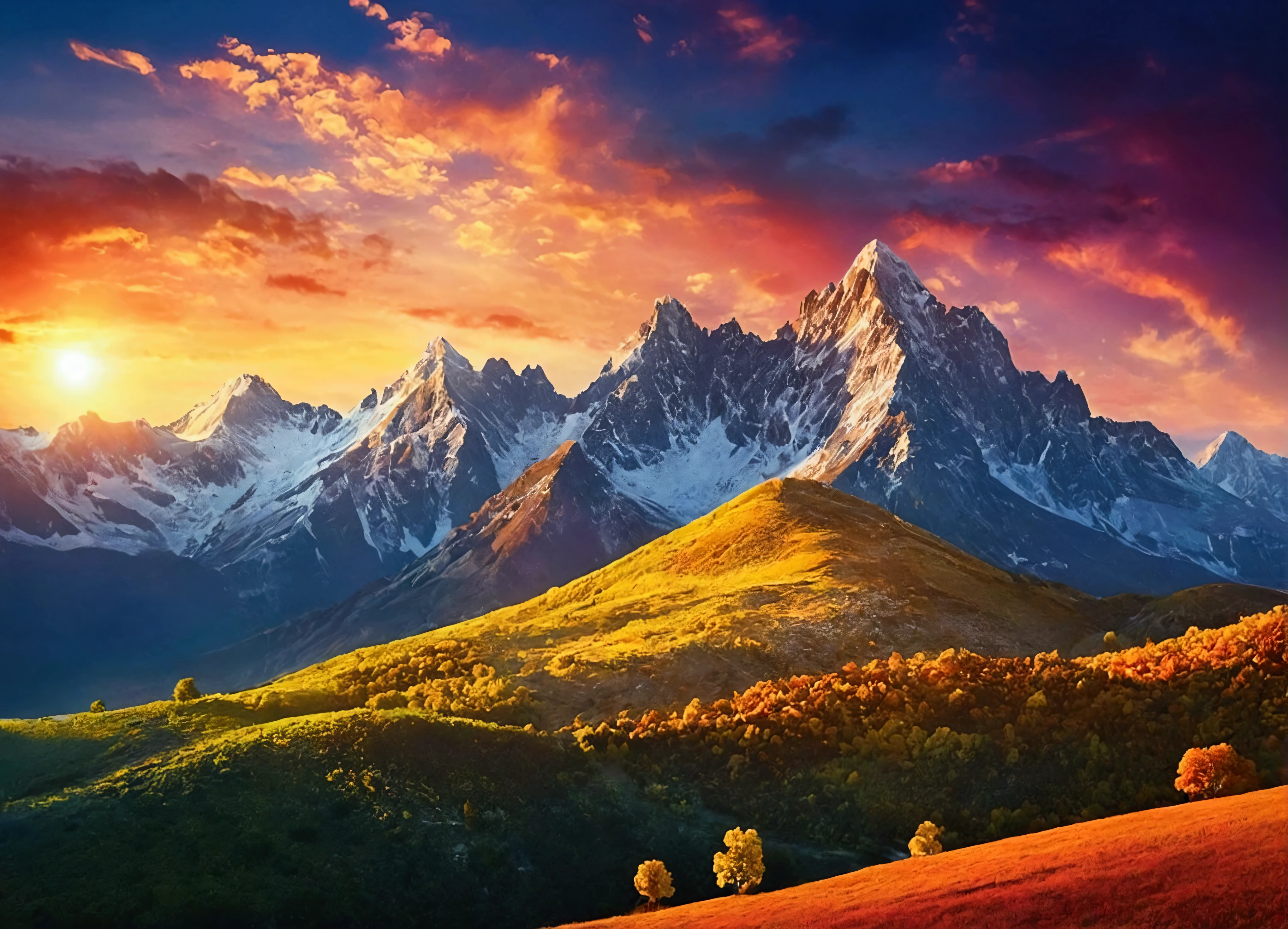 light mountains nature