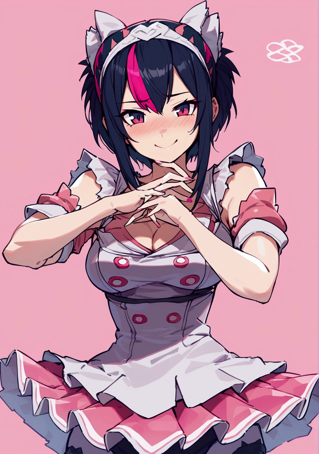 
((monsterhunter)), looking the viewer, solo, girl, shy, red cheek, bashful, embarrassed, smiling, happy, perfect face, beautiful eye, upper body