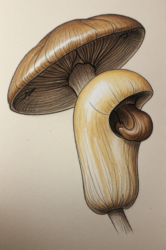 Drawing of a mushroom with a mouth